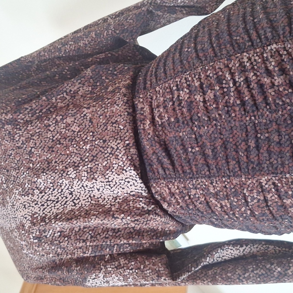 H&M Pretty Long  Brown & Tan Dress Size S - Picture 10 of 16